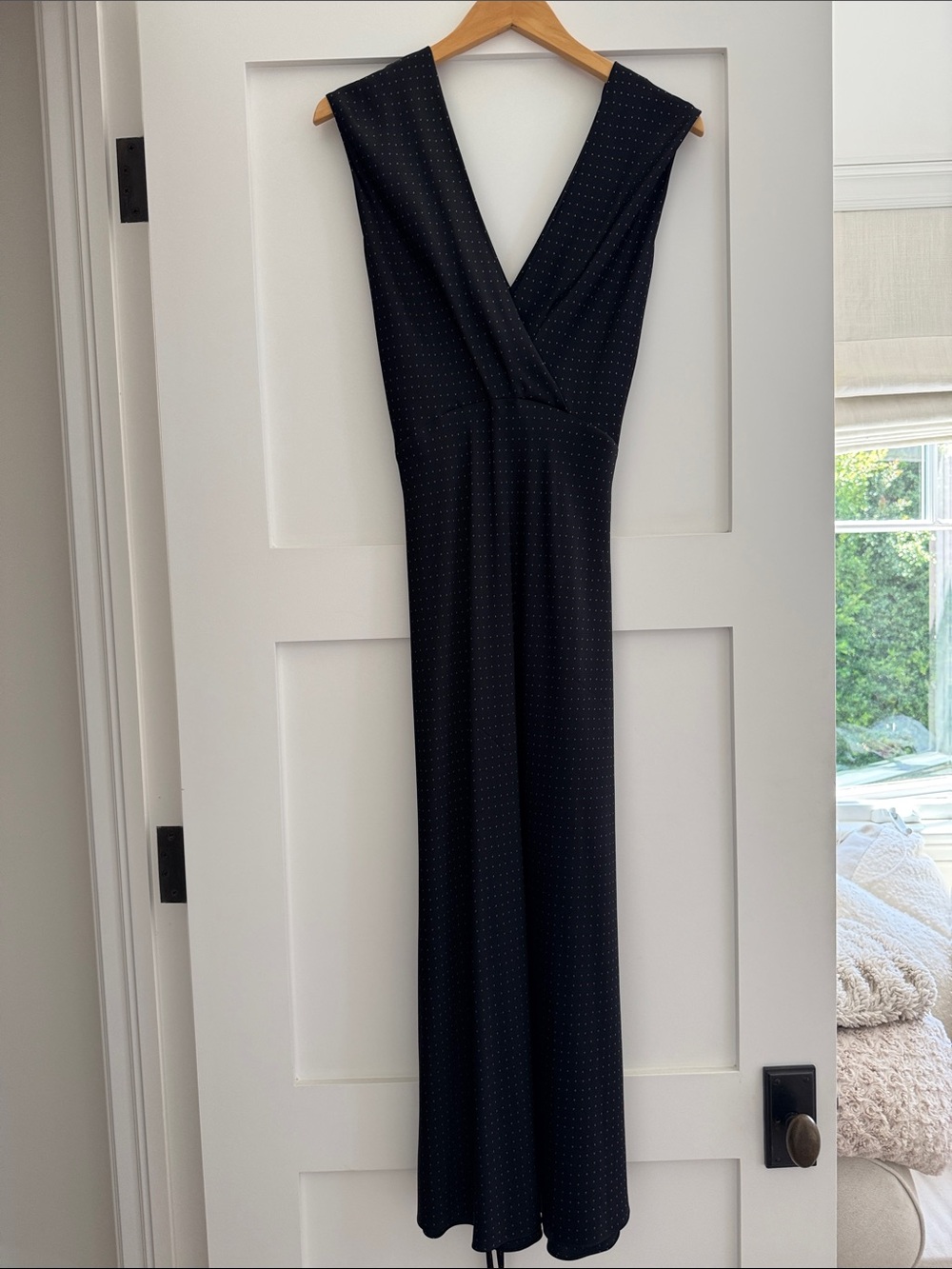 Vince Black Sleeveless V-Neck Maxi Dress